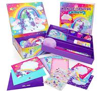 Original Stationery Set de Papel de Carta Unicornio Juego de 45 Piezas de Papelería para Niños de 10 a 12 años Regalos Cumpleaños Niños