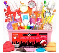 Original Stationery Slime Kit Ultimate - Caja de regalo de kit de bricolaje para fabricación de limo, con perlas, lentejuelas, regalos para niñas y regalos creativos para niños