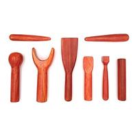 Original Thai Lanna Tok Sen Martillo Masaje Juego de madera dura (8 piezas) - mythai Masaje