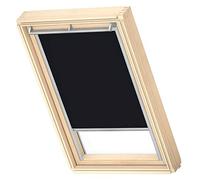 Original VELUX Cortina de Oscurecimiento para Ventanas de Techo CK04, Negro con guía Lateral Gris