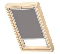 Original VELUX Cortina de Oscurecimiento para Ventanas de Techo MK04, Gris con guía Lateral Gris