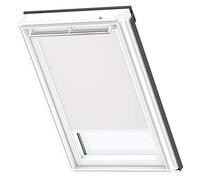 Original VELUX Cortina de Oscurecimiento para Ventanas de Techo MK08, Beige con guía Lateral Blanca