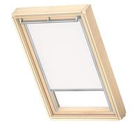 Original VELUX Cortina de Oscurecimiento para Ventanas de Techo S08, SK38, Blanco con guía Lateral Gris