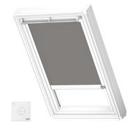 Original VELUX Cortina de Oscurecimiento Solar (DSL), M08, Gris, Marco Blanco