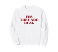 Original Yes They Are Real Y2K Aesthetic Trendy Sudadera