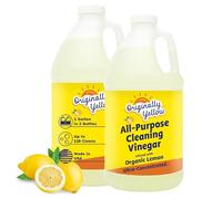 Originally Yellow Vinagre de limpieza multiusos para la solución de limpieza de pisos del hogar con vinagre destilado | Infundido con limón orgánico | Suministros de limpieza para el hogar a base de