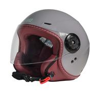 ORIGINE Casco de Moto Jet Homologado ECE 22.06, Casco Urbano para Scooter Ligero y Compacto con Visera Transparente Larga