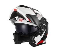 ORIGINE Casco de Moto Modular Bluetooth homologado ECE Voice Dial Casco de Moto Llamada Manos Libres(Spike Red White,L)