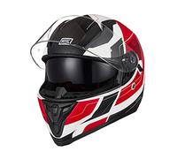 ORIGINE Casco Integral de Moto ECE Homologado con Visera (Advanced Red-White Matt, L)