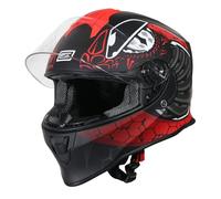 ORIGINE Casco Integral de Moto On Road con ventilación ECE (Fighter Matt Fluo Red Black, M)…