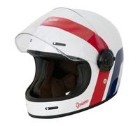 ORIGINE Casco Integral Moto Vintage Homologado ECE Cáscara de Fibra de Vidrio con Visera