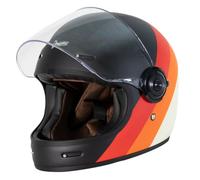 ORIGINE Casco Integral Moto Vintage Homologado ECE Cáscara de Fibra de Vidrio con Visera