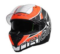 ORIGINE Casco Integral para Moto de Calle con Doble Visera Homologado ECE2206 (Matt Fluo ORINGE-White, XL)