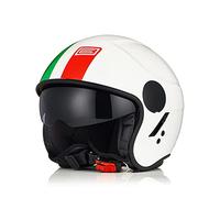 ORIGINE Casco Jet Moto Casco Scooter Moto Abierto con Visera Homologado ECE (Basic Italy White,M)