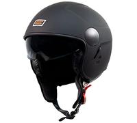 ORIGINE Casco Jet Moto Casco Scooter Moto Abierto con Visera Homologado ECE (Solid Matt Black, XS)