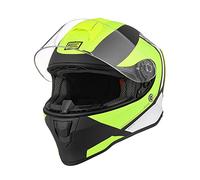 ORIGINE Casco Moto Integral con Visera para Adultos y Niños Homologado ECE (Bolt Matt FLIO YELLOEW Black,L)