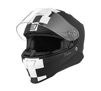 ORIGINE Casco Moto Integral con Visera para Adultos y Niños Homologado ECE (Contest Matt White Black,L)