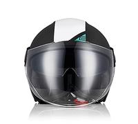 ORIGINE Casco Moto Jet Casco Moto Abierto Scooter con Doble Visera Homologado ECE (Next White-Blue-Black,L)