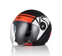 ORIGINE Casco Moto Jet Casco Scooter Abierto con Doble Visera Homologado ECE 22-06