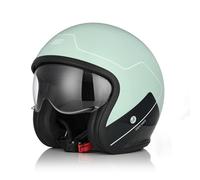 ORIGINE Casco Moto Jet Scooter Casco con Doble Visera Homologado ECE 22-06 (Explorer Gloss Green, L)