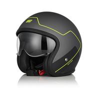 ORIGINE Casco Moto Jet Scooter Casco con Doble Visera Homologado ECE 22-06 (Explorer Matt Titanium, L)