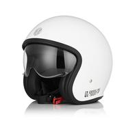 ORIGINE Casco Moto Jet Scooter Casco con Doble Visera Homologado ECE 22-06 (Sticky Gloss White, XS)