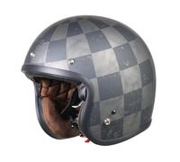 ORIGINE Casco Moto Jet Vintage Casco Moto Abierto Scooter Retro Homologado ECE2206 (Solid Titanmium, M)