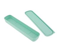 OriGlam 1 caja de cubiertos portátil de viaje, caja de almacenamiento de vajilla, caja de utensilios para kit de cubiertos, 9.84 x 2.4 pulgadas (verde)