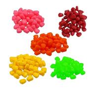 OriGlam 250 cebos de imitación de maíz suave, señuelo de pesca artificial de maíz simulado, cebos de pesca de carpa con bonito aroma, 5 colores mezclados para truchas de carpa
