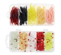 OriGlam 250 señuelos de pesca de plástico suave, gusanos y falsos