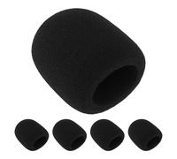 OriGlam 5pcs espuma micrófono cubierta parabrisas de micrófono de mano, cubierta de micrófono, cubierta de espuma de micrófono, protección de la cubierta del micrófono (negro)