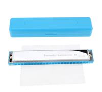 OriGlam Armónica Blues de 24 agujeros clave de C, armónica de trémolo para boca, órgano de arpa con funda para principiantes, adultos y estudiantes