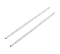 OriGlam - Baquetas 5A de madera de arce, antideslizantes, punta de madera, para niños, aprendices y adultos (color blanco)