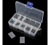 OriGlam Caja organizadora de aparejos de pesca pequeña 13 x 6,5 cm, kit de almacenamiento con separadores ajustables