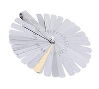 OriGlam Calibre de acero inoxidable con 32 cuchillas, doble marcado métrico e imperial, herramienta de medición de huecos, calibre de acero para medir el ancho y el grosor de la brecha