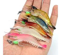 OriGlam Juego de Señuelos de Cebo Luminosos - 5 Unidades, 5 Colores - Kit de Pesca Con Ganchos, Perlas y Aparejos Para Agua Dulce