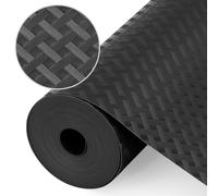 Origuuds Protector Cajones Cocina EVA Plastico Protector Antideslizante Estantes el Gabinete Impermeable, para Nevera Mueble Fregadero Estante (Negro/60cm x 600cm)