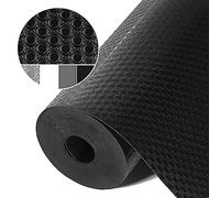 Origuuds Protector Cajones Cocina Non Adhesivo EVA Plastico Protector Antideslizante Estantes el Gabinete Impermeable, para Nevera Mueble Fregadero Estante (Negro/60cmx600cm)
