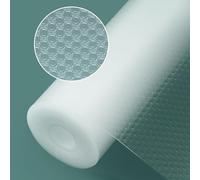 Origuuds Protector Cajones Cocina Non Adhesivo EVA Plastico Protector Antideslizante Estantes el Gabinete Impermeable, para Nevera Mueble Fregadero Estante (Transparente/40cmx600cm)