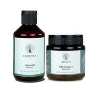 Origycs Pack Balance Natural (Champú + Mascarilla) - Fórmulas 95% Naturales | Regula el Sebo, Purifica y Revitaliza | Con Uva, Sauce, Carbón Activo y Caléndula | Vegano y Sin Sulfatos