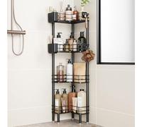 Orimade 4 Unidades de Estante de Ducha de pie, estantería de Esquina para Ducha Independiente, cestas de Ducha, Soporte para baño, Color Negro