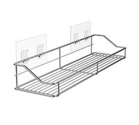 Orimade MAPUX - Estante organizador de almacenamiento para baño, estante de cocina con adhesivo transparente sin rastro, sin taladrar, acero inoxidable SUS304