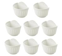 ORIMERC Maceteros de Pared clásicos Lote de 8 macetas para Colgar en la Pared, para Interiores y Exteriores, para Cocina, Hierbas, balcón, barandilla, Valla, Dormitorio, Enrejado, Color Blanco