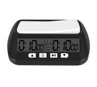 Orimommth Reloj de ajedrez, temporizador digital de ajedrez y temporizador de juego, reloj profesional portátil multiusos 3 en 1 con función de cuenta regresiva de bonificación y retraso, color negro