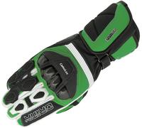 Orina Impact Guantes de moto, negro/verde, Talla 7 (S)