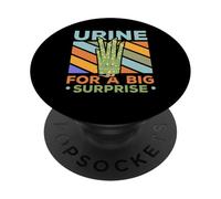 Orina Para Una Gran Sorpresa Espárragos Jardín Vegetal Vegano PopSockets PopGrip Adhesivo