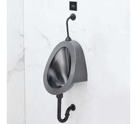 Orinal con sensor automático, accesorio de baño comercial montado en la pared con descarga de alta eficiencia y diseño a prueba de salpicaduras para baños públicos