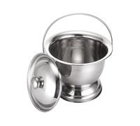 Orinal de acero inoxidable con tapa cacerola portátil Ollas de orinal Orinal de orinal para niños orinal para niños de interior de acero inoxidable con tapa