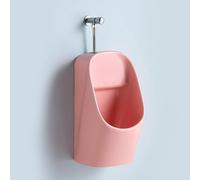 Orinal de cerámica montado en la pared con manguera y válvula de descarga para niños, ideal para entrenamiento de orinal y uso en jardín de infantes