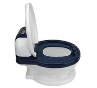 Orinal de entrenamiento para bebé, silla de entrenamiento realista para niños pequeños, inodoro multifuncional extraíble con cepillo de limpieza, azul y blanco, 40 x 27 x 18 cm, cuidado del bebé